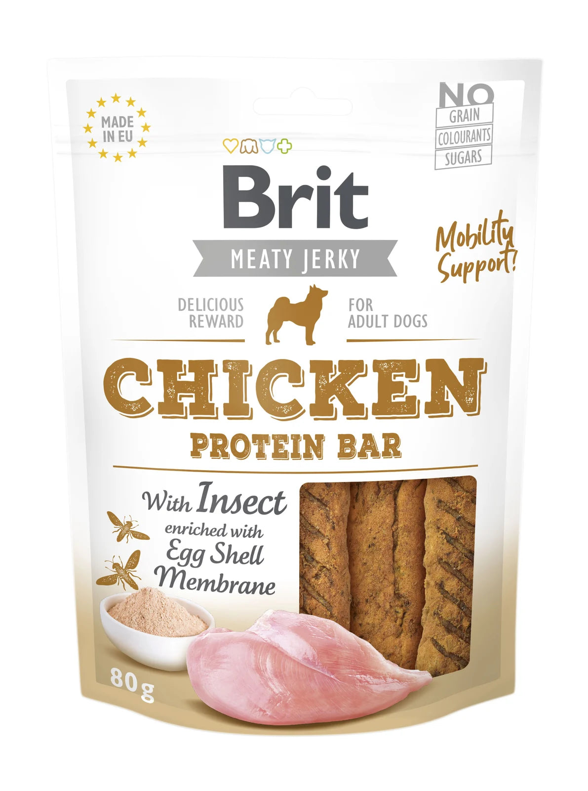 Brit Jerky Chicken Protein Bar – 85% mięsa z kurczaka i owadów