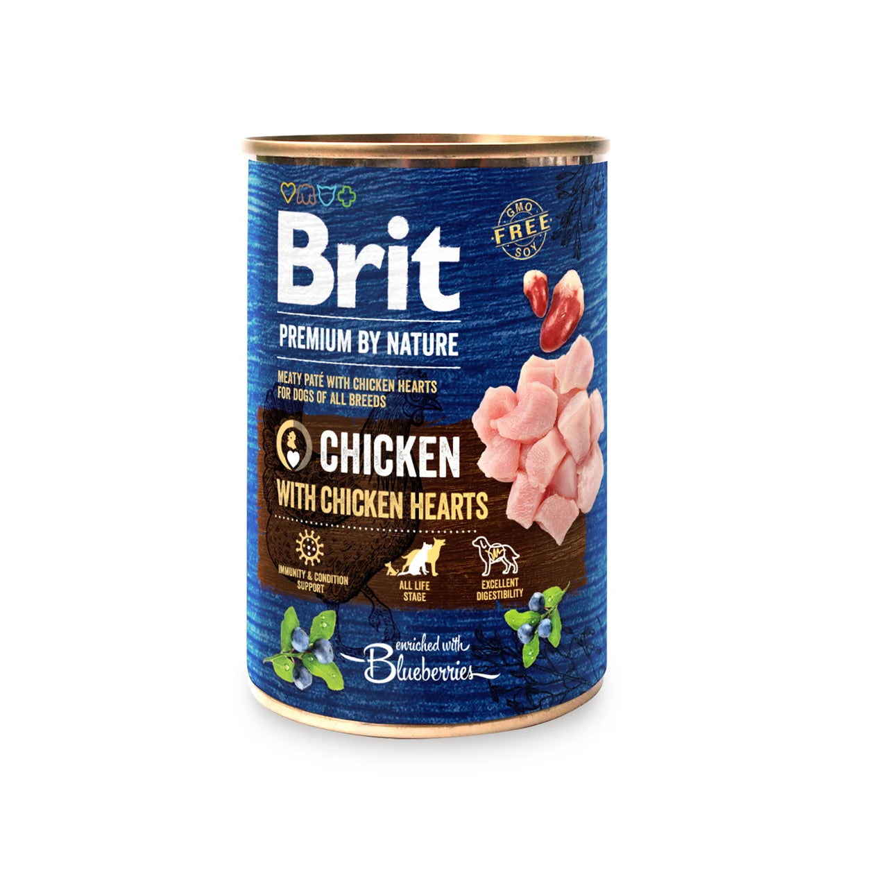 Brit Chicken with Hearts – pasztet dla dorosłych psów 400g