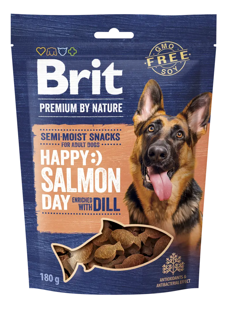 Brit Happy Snacks Salmon & Dill – treningowe kąski z łososiem