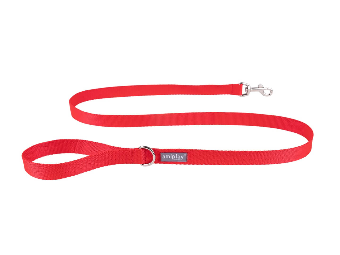 Smycz Popular Czarna dla psa – 150 cm, Czerwony