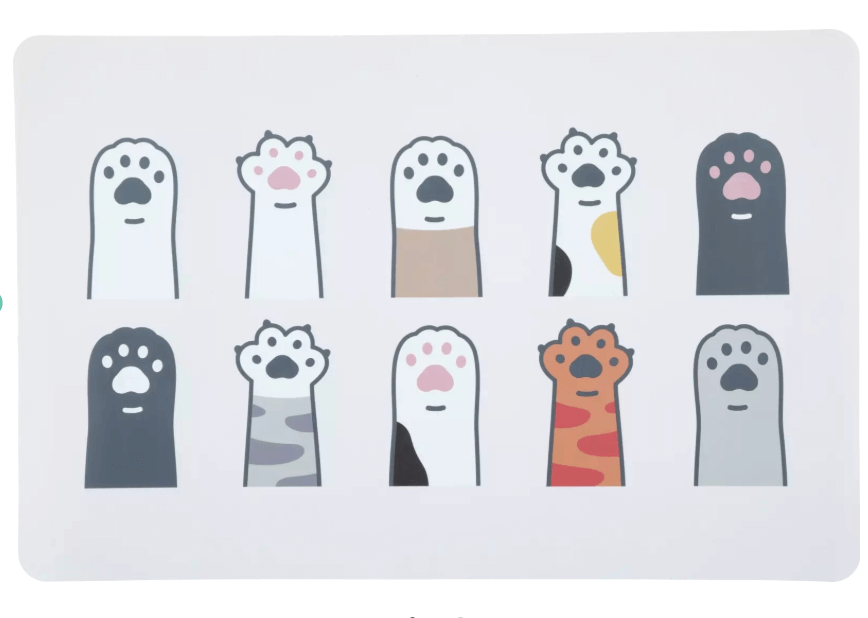 ZOLUX podkładka pod miski dla kota, wzór łapki, 43×28 cm