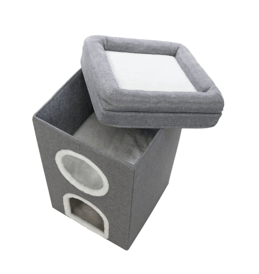 Saul – wieża dla kota, szara, składana, 64 cm