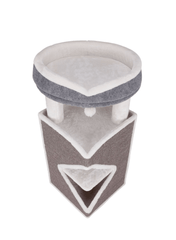 Arma – wieża dla kota, 98 cm, szaro-biała