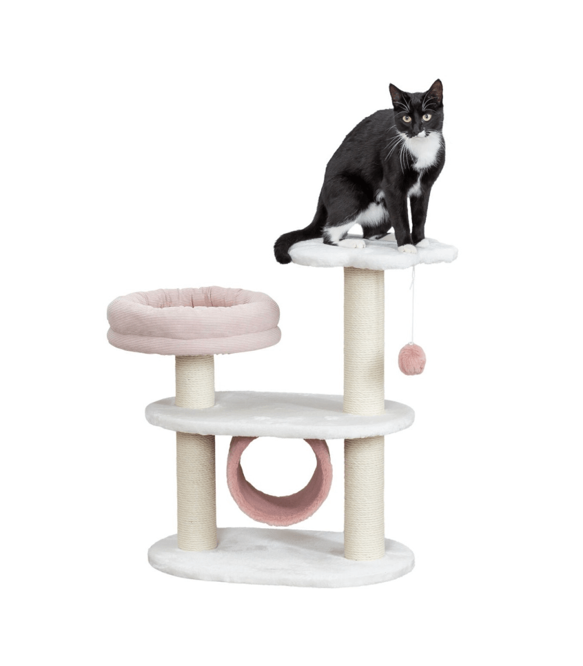 Drapak stojący Isabella 70 cm biało-różowy dla kota