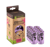 BIOworki STARCHBAG dla Kota Kompostowalne 120 szt. – Liliowe