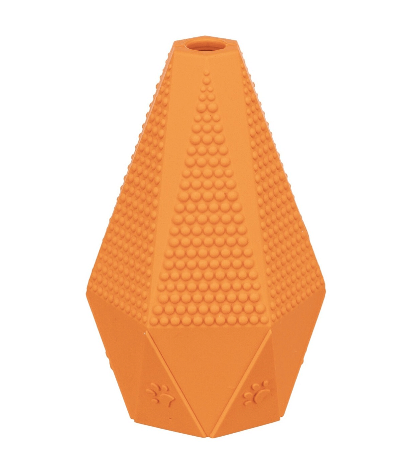 Jumper gryzak dla psa z naturalnej gumy 12 cm – pomarańczowy