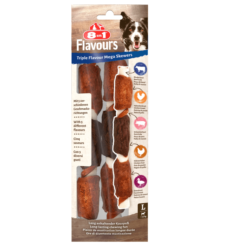 8in1 Triple Flavour Szaszłyki dla psa – 160 g