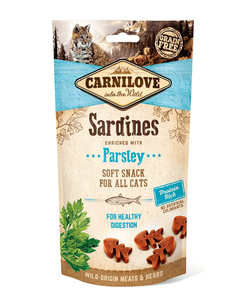 Carnilove Snack Sardynki & Pietruszka dla kota 50g