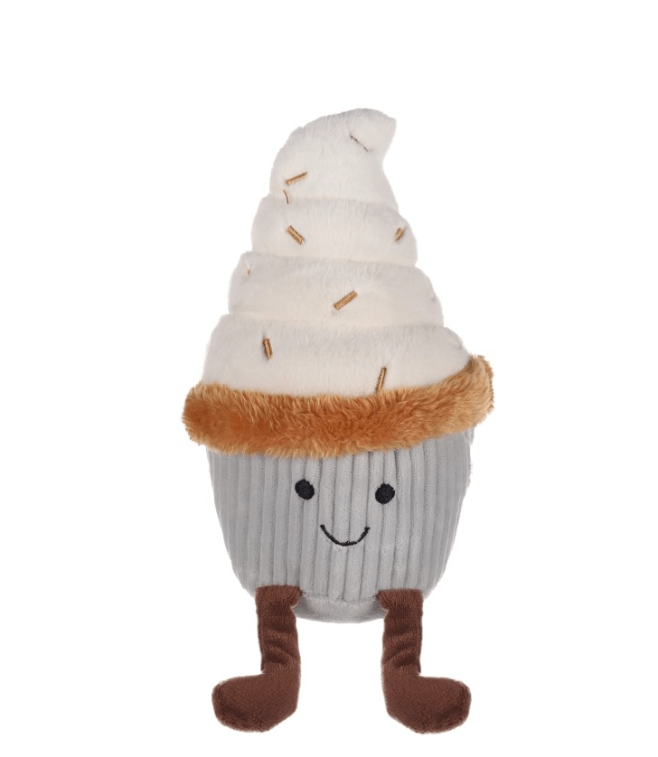 Flamingo Leka Soft – szare pluszowe lody z piszczałką