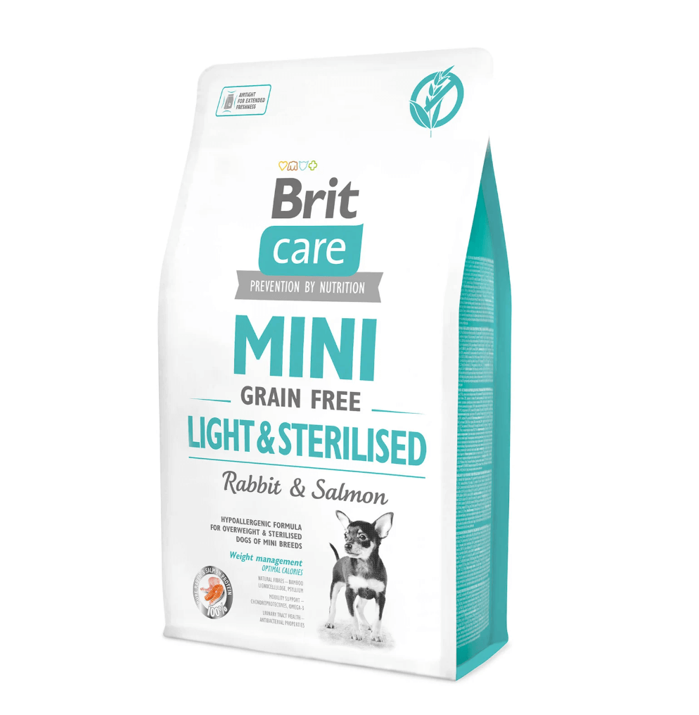 Brit Care Mini Light & Sterilised – królik i łosoś, bezzbożowa
