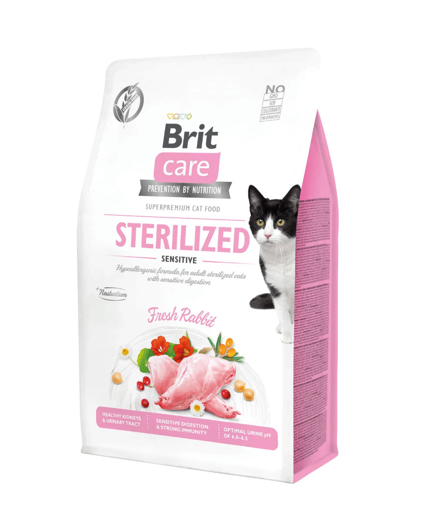 Brit Care Cat Sterilized – królik, delikatne trawienie i zdrowy mocz