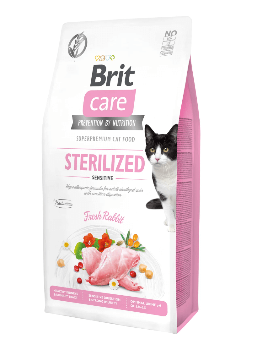 Brit Care Cat Sterilized – królik, delikatne trawienie i zdrowy mocz