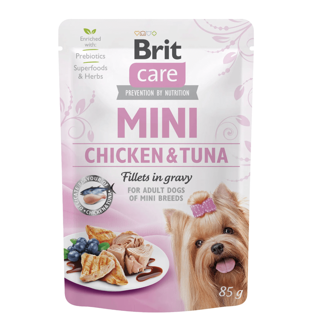 Brit Mini Chicken & Tuna – saszetka dla psów mini 85g