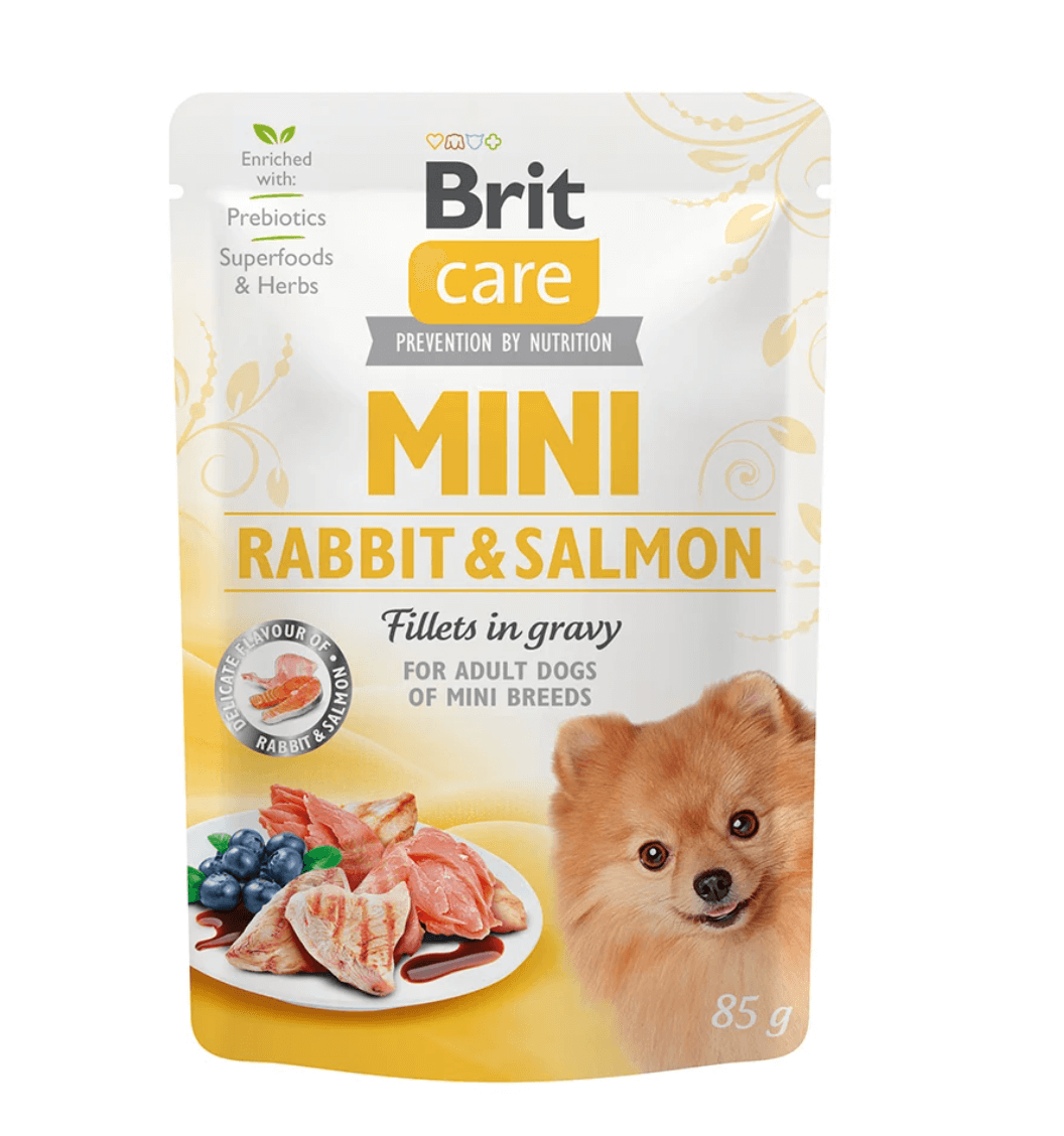 Brit Mini Adult Rabbit & Salmon – królik i łosoś 85g