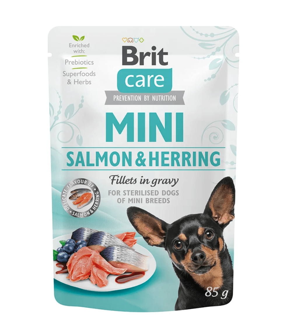 Brit Mini Sterilised Salmon & Herring – łosoś i śledź 85g
