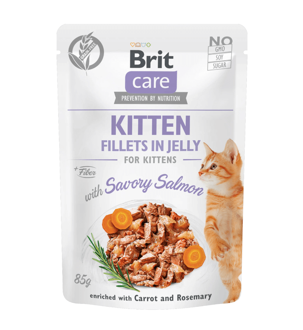 Brit Care Kitten Łosoś 85g – mokra karma dla kociąt