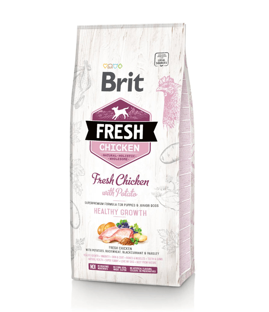 Brit Fresh Puppy z kurczakiem – zdrowy rozwój szczeniąt