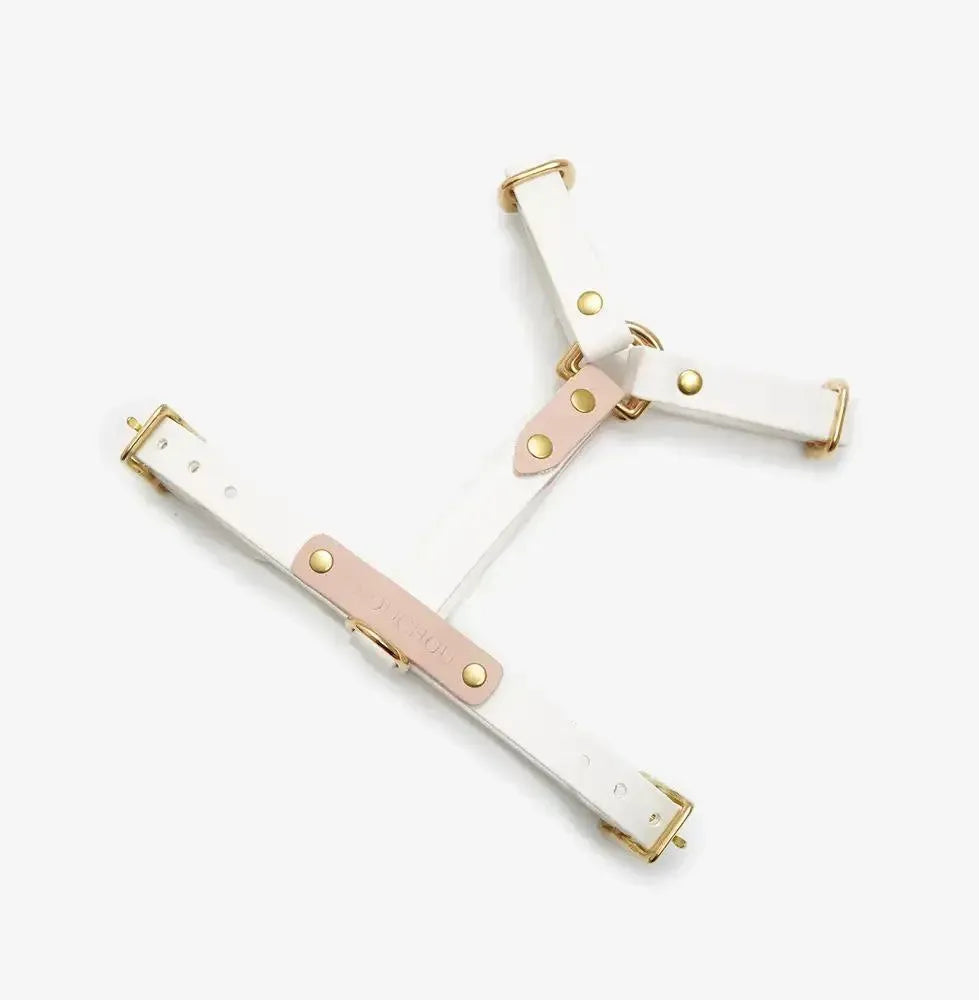 Szelki dla psa„BioThane” guard – w kolorze biały z proszkiem