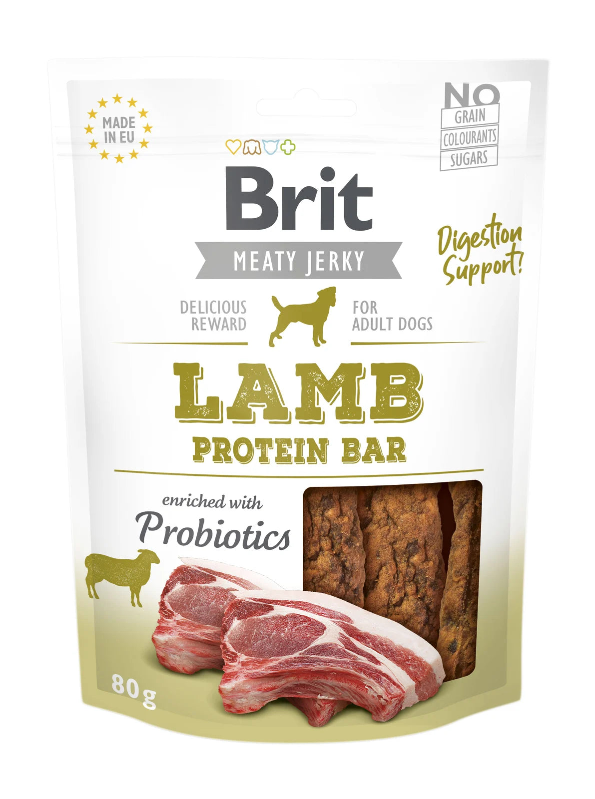Brit Jerky Lamb Protein Bar – 85% mięsa z jagnięciny i kurczaka 80g