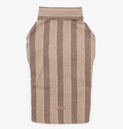 Koszula w paski dla psa – 100% bawełna, ręczne szycie w kolorze beżowym