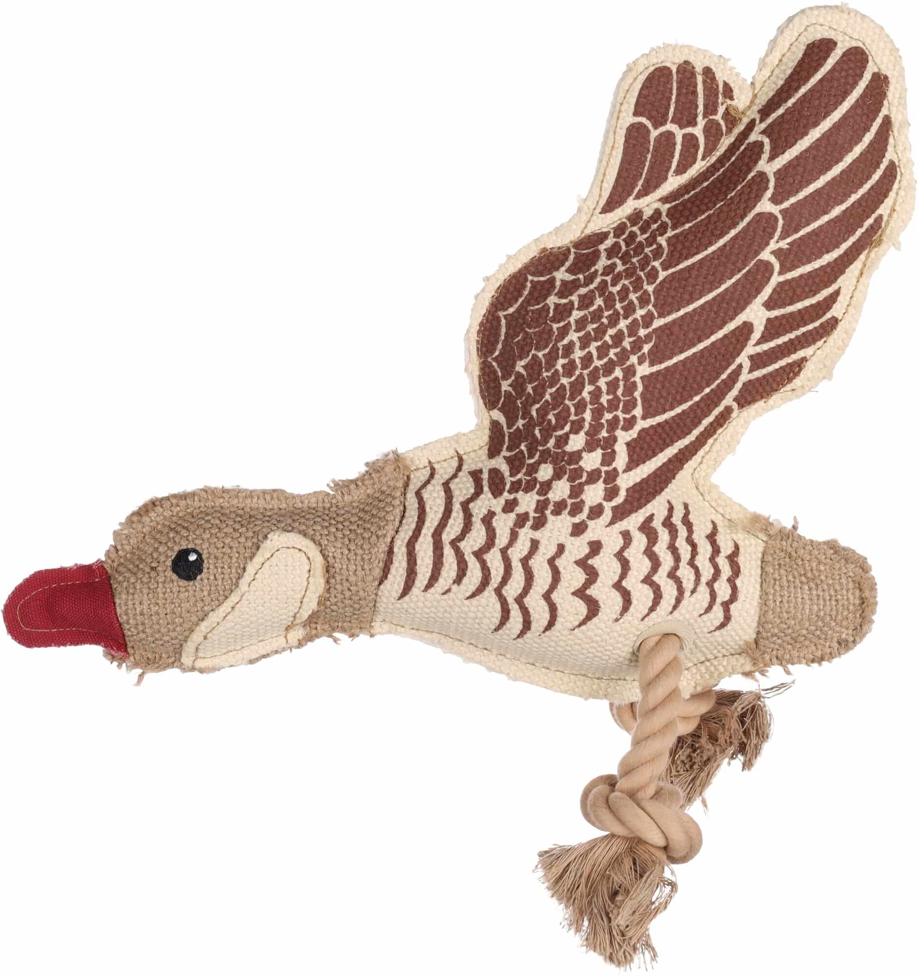 Flamingo Gęś Nada – jutowa zabawka z piszczałką dla psa