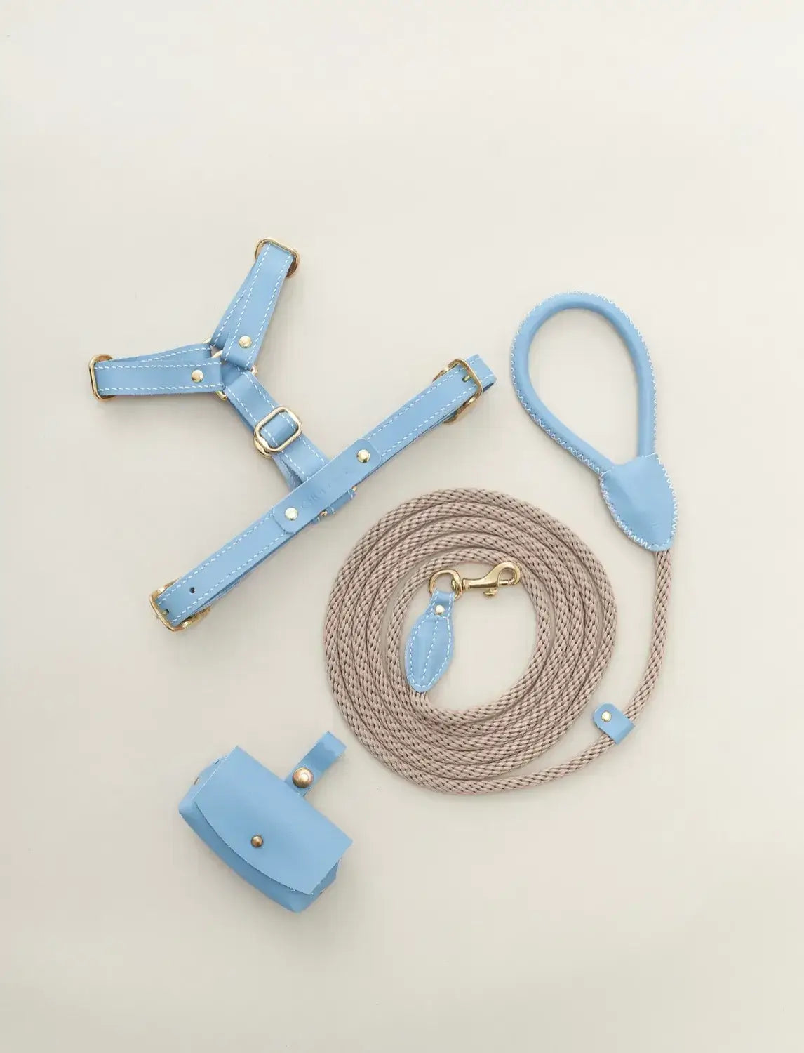 Luksusowy komplet akcesoriów dla psa – ręcznie robiony, premium