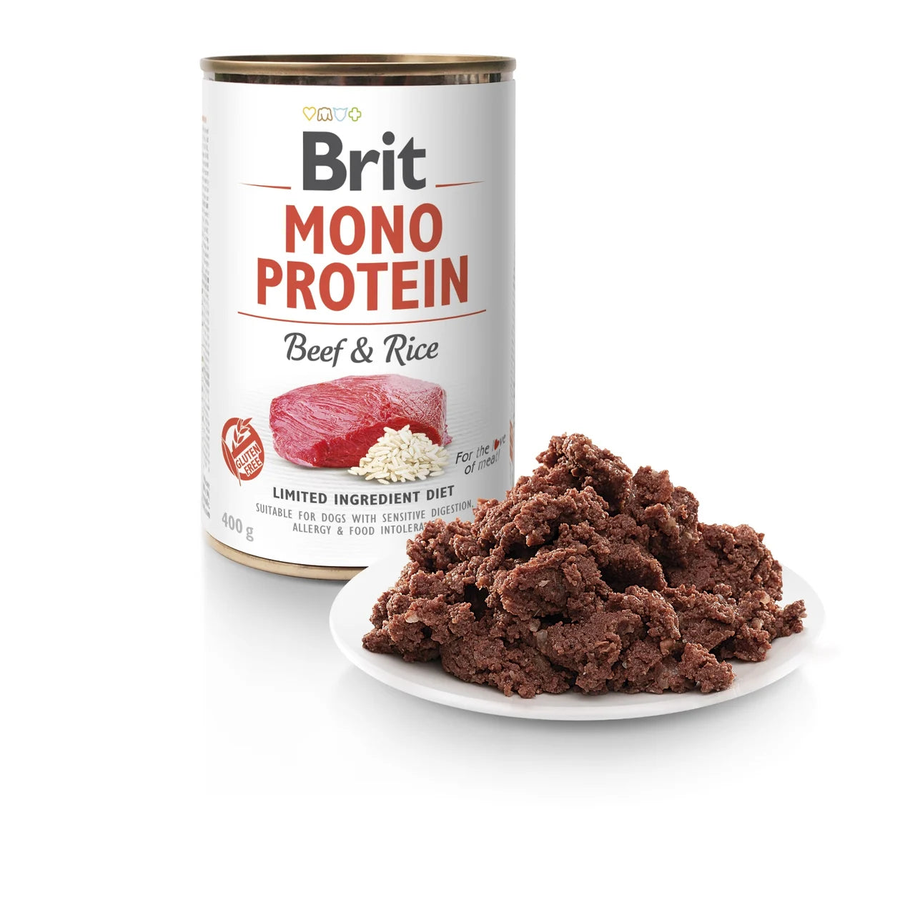 Brit Mono Beef & Rice – mokra karma z wołowiną dla psów 400g