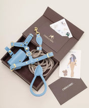 Luksusowy komplet akcesoriów dla psa – ręcznie robiony, premium