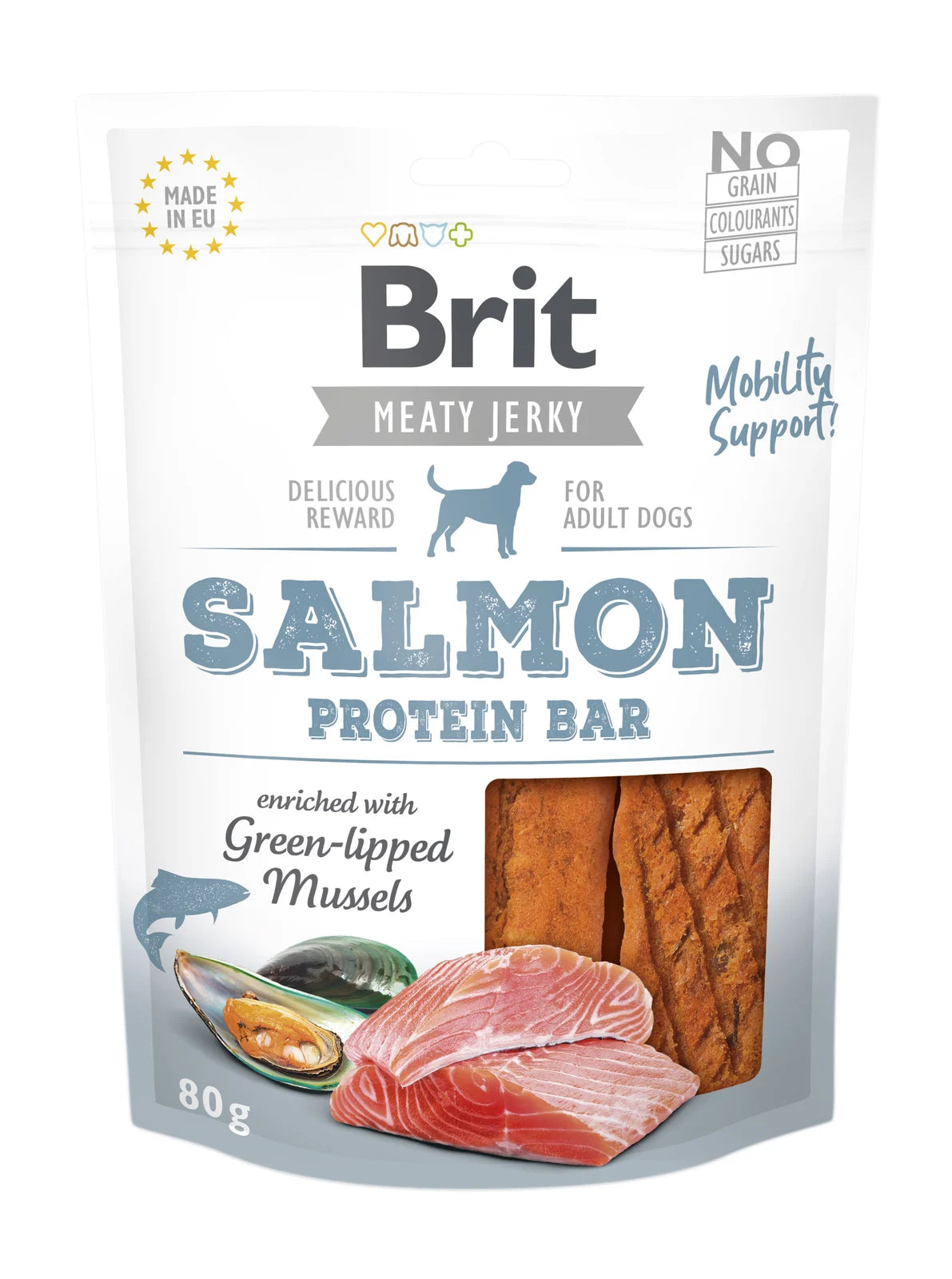 Brit Jerky Salmon Protein Bar – 85% mięsa łososia i kurczaka