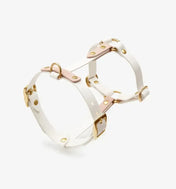 Szelki dla psa„BioThane” guard – w kolorze biały z proszkiem