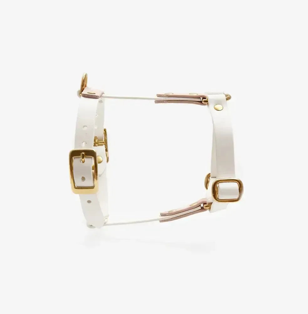 Szelki dla psa„BioThane” guard – w kolorze biały z proszkiem