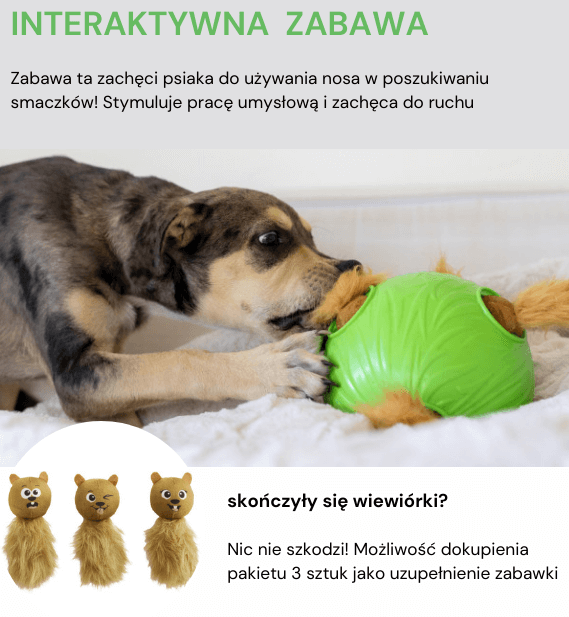 Nina Ottosson Dog Snuffle Treat Ball – Duża Zielona