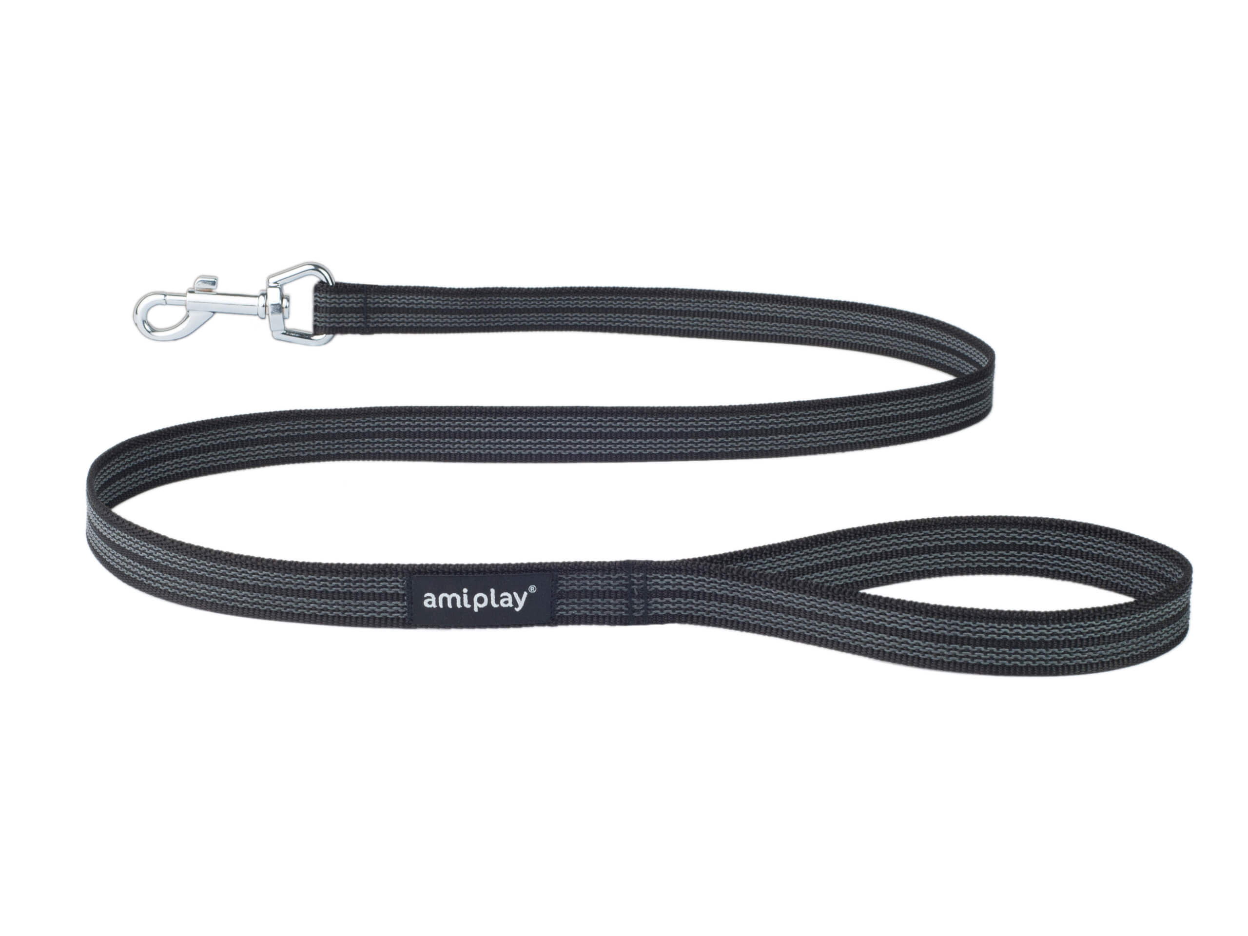 Smycz Rubber Czarny – 120 cm, rozmiary S–XL dla psa