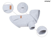 Bluza z kapturem dla psa Texas – w kolorze Szarym