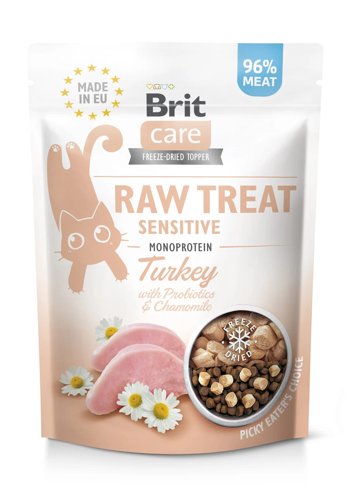 Brit Raw Treat Sensitive – indyk z rumiankiem 40g