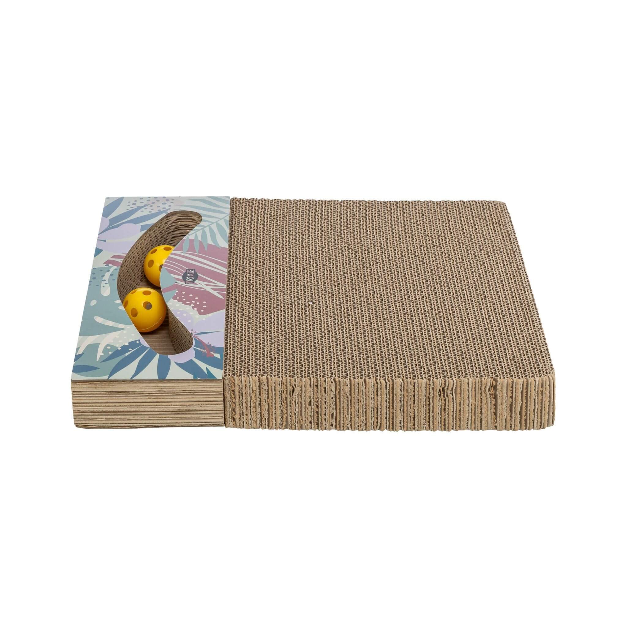 Drapak kartonowy z zabawkami 38×30 cm