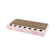 Drapak kartonowy z zabawkami dla kota 48×25 cm