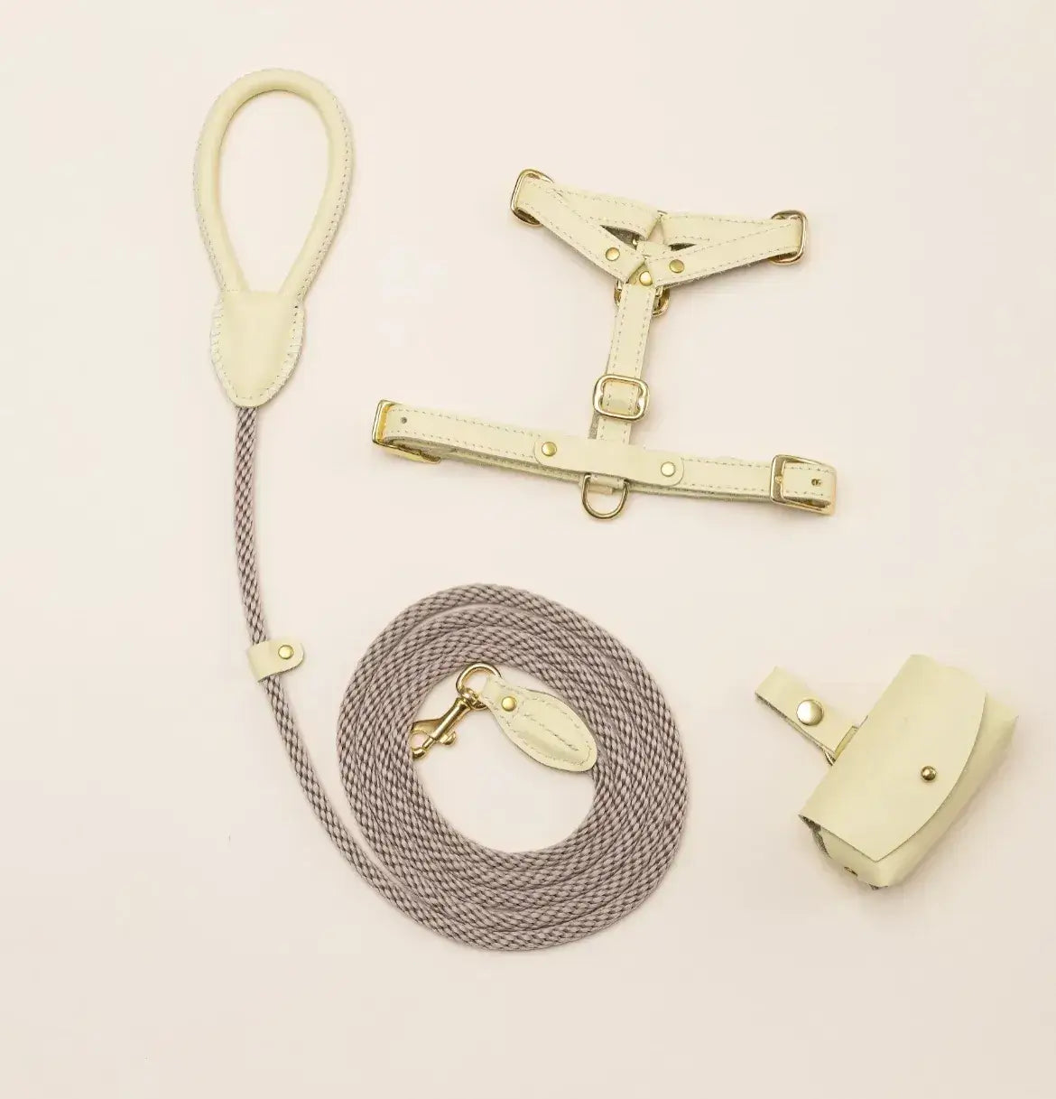 Luksusowy komplet akcesoriów dla psa – ręcznie robiony, premium