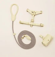 Luksusowy komplet akcesoriów dla psa – ręcznie robiony, premium