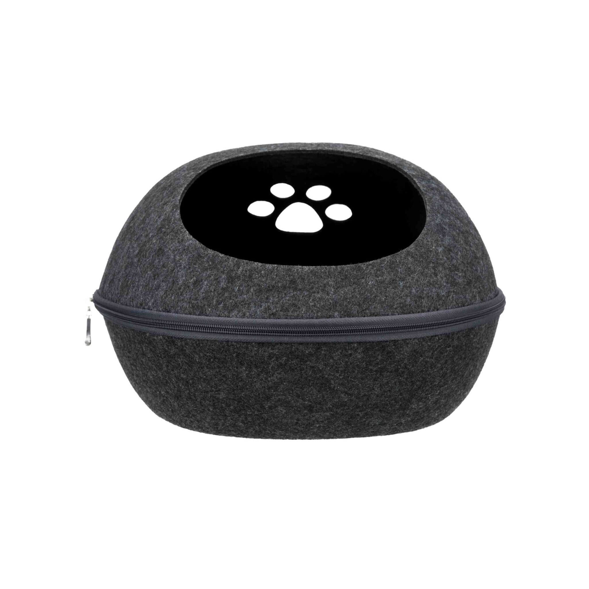 Legowisko Liva zamknięte, filcowe, antracyt, 40 × 24 × 47 cm