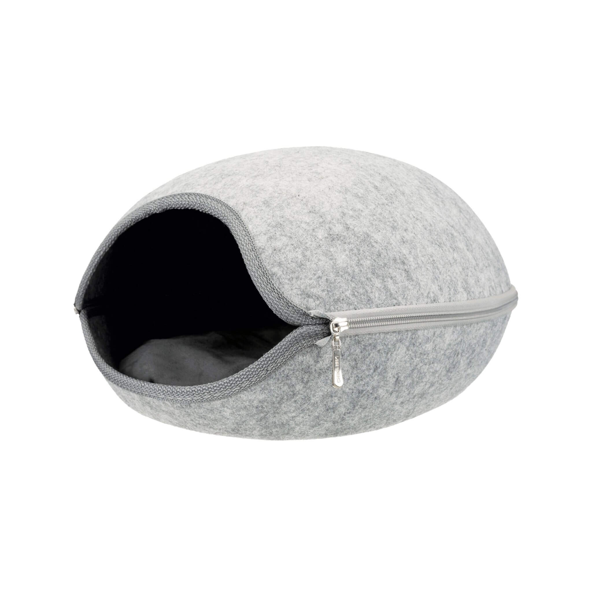 Legowisko Luna zamknięte, jasnoszare, 40 × 24 × 46 cm