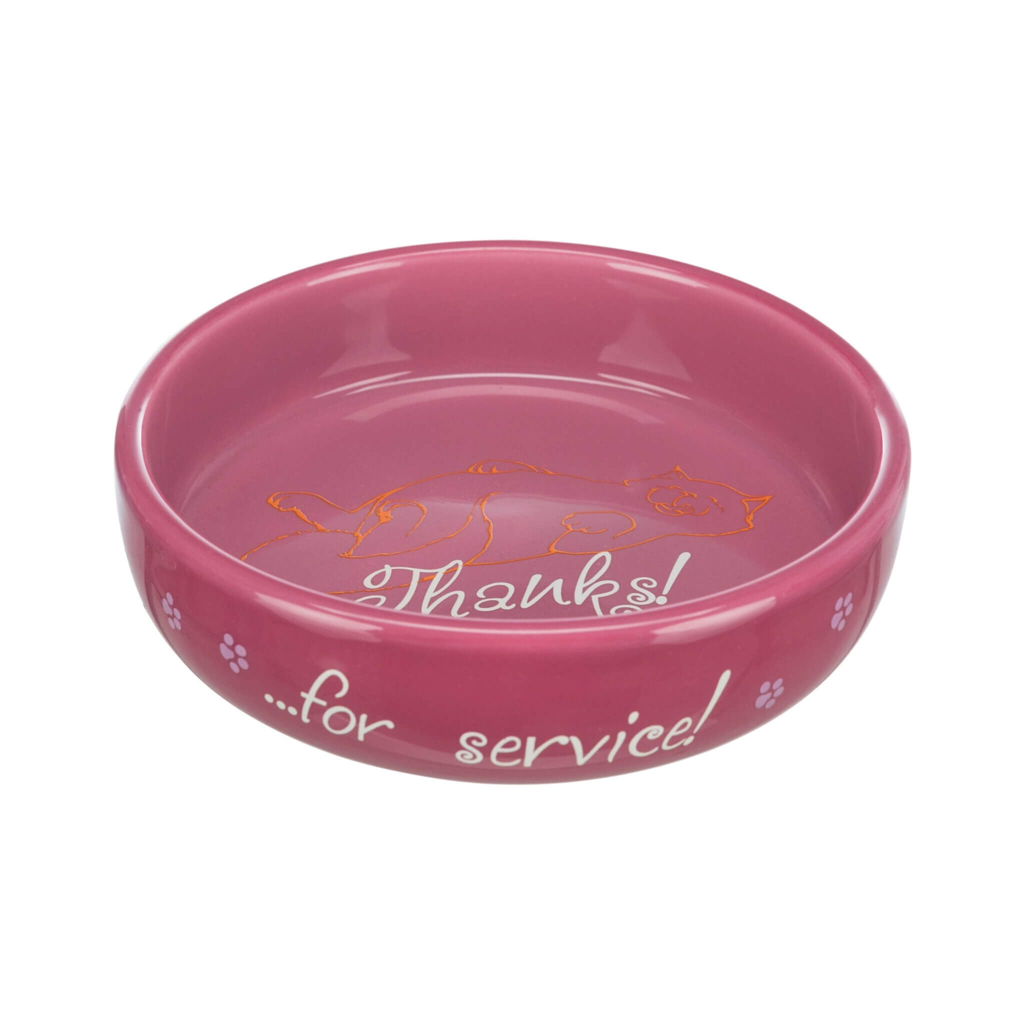 Miska ceramiczna dla kota, różowa, 0.3 l/15 cm