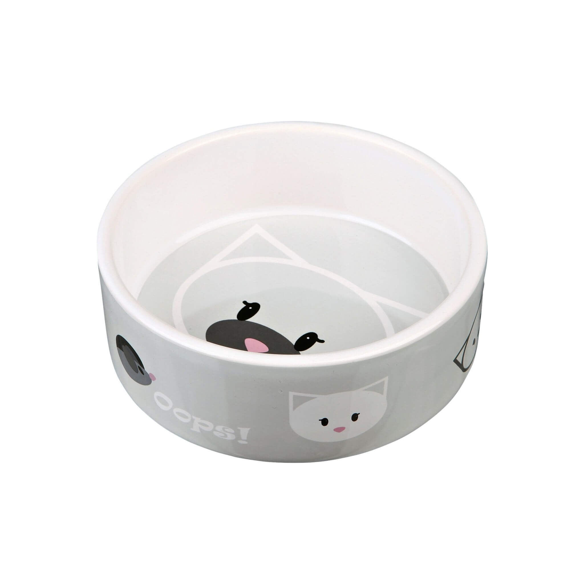 Miska ceramiczna dla kota Mimi szara 0,3 l 12 cm