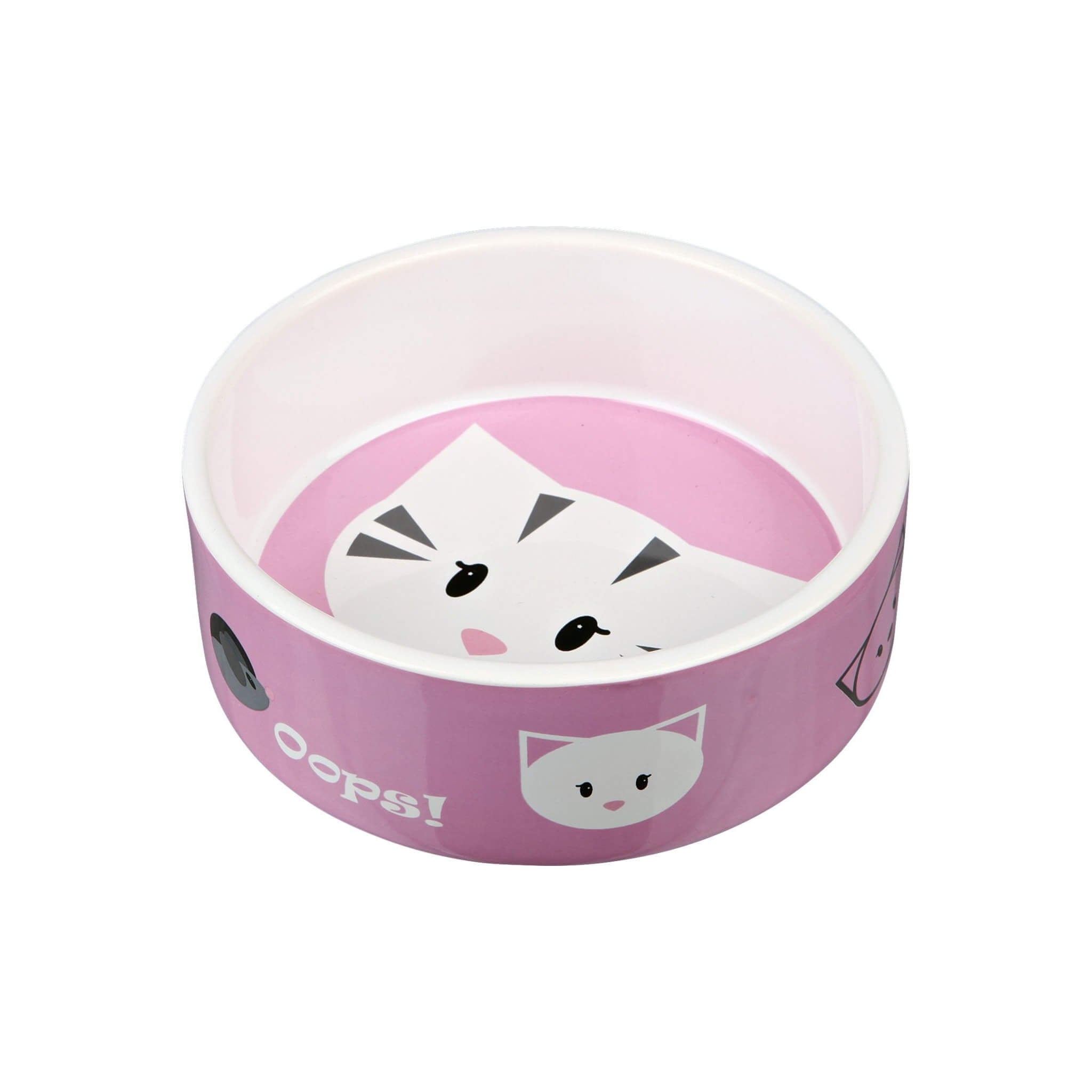 Miska ceramiczna dla kota Mimi różowa 0,3 l 12 cm