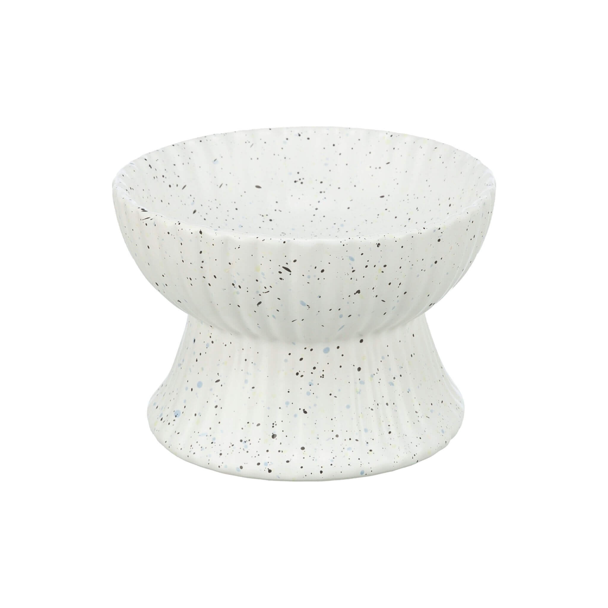 Miska podwyższona dla kota biała 0,2 l ceramiczna