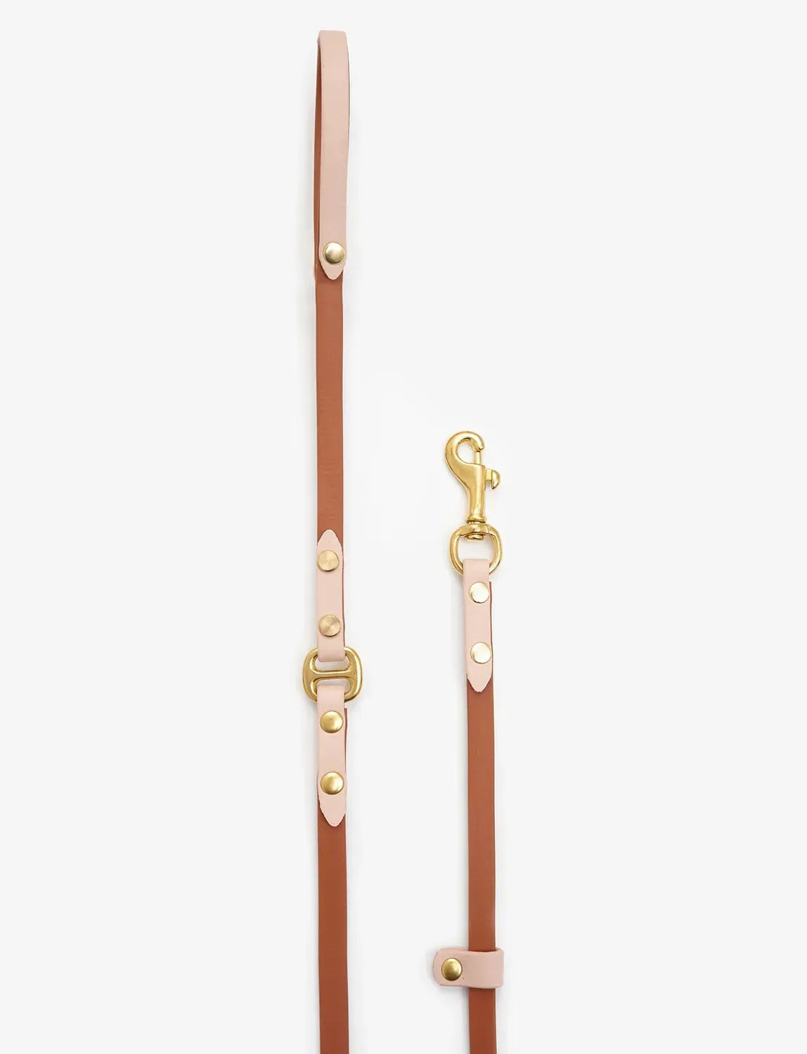 Smycz dla psa „BioThane” – w kolorze jasnobrązowym z pudrem