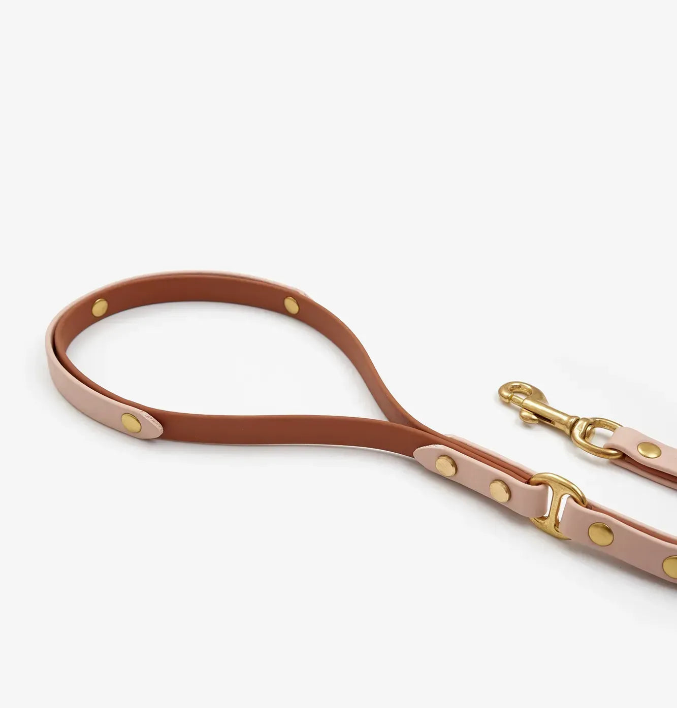 Smycz dla psa „BioThane” – w kolorze jasnobrązowym z pudrem