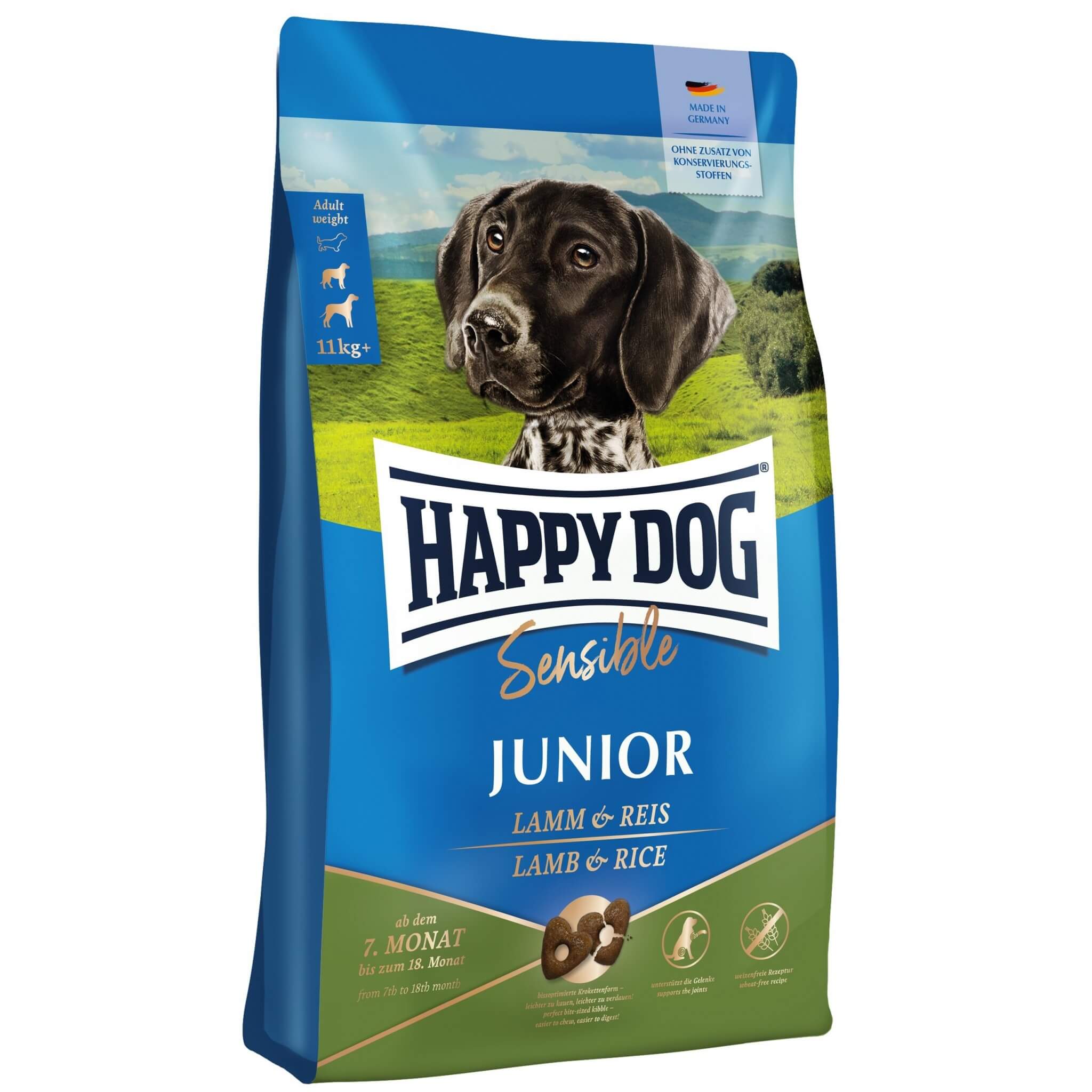 Happy Dog Junior Jagnięcina & Ryż 4kg – bezglutenowa karma