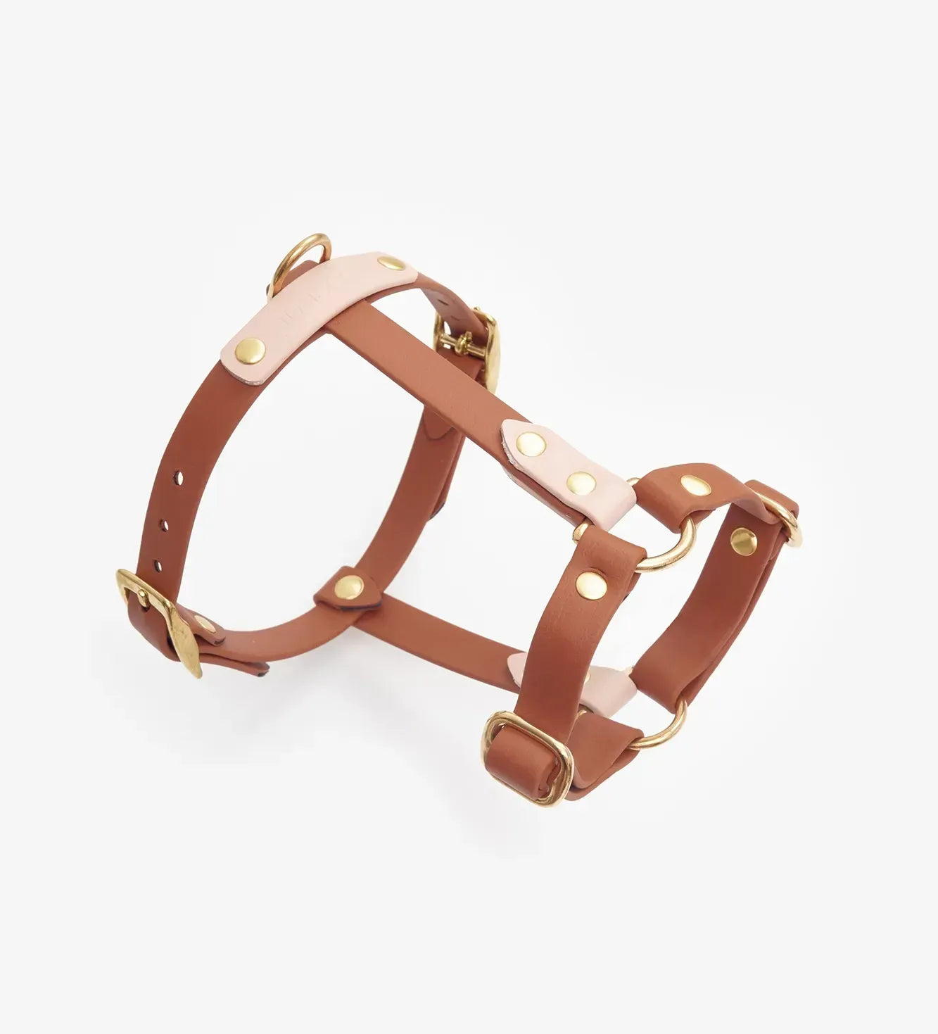 Szelki dla psa„BioThane” guard – w kolorze jasnobrązowym z pudrem