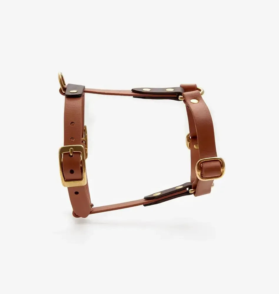 Szelki dla psa„BioThane” guard – w kolorze jasny brąz z ciemnym brązem